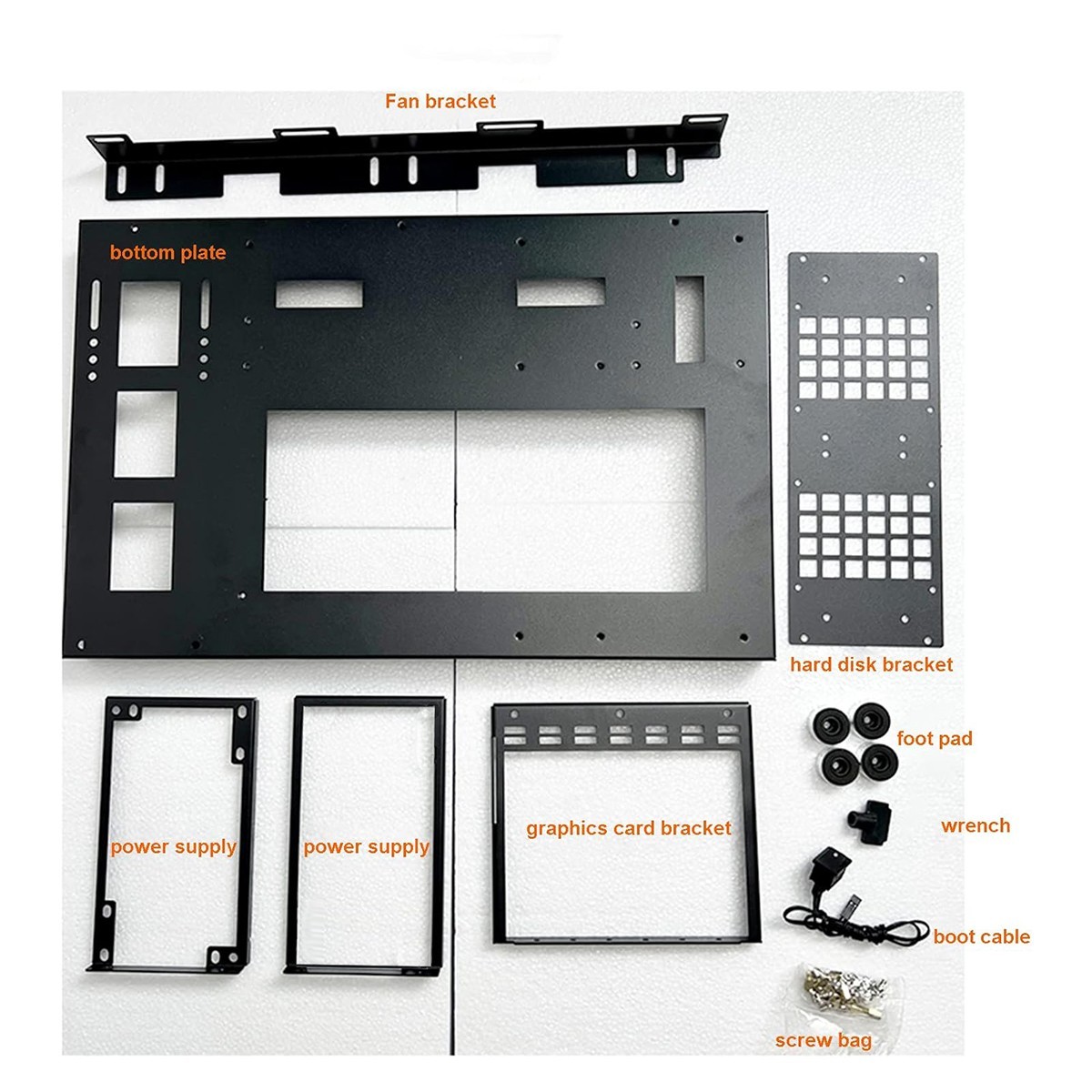 W01 DIY Portable Test Bench Open Air PC Frame Fits X79 X99 Mobo ATX MATX ITX