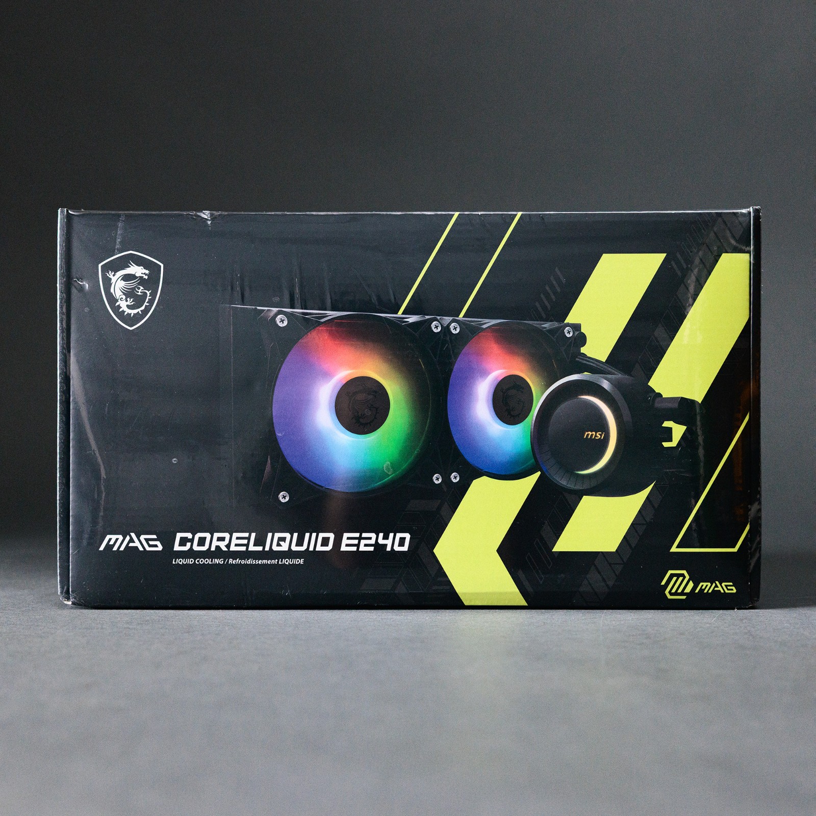 MSI MAG CORELIQUID E240 AIO CPU Liquid Cooler ARGB FDB Mystic Light AMD Intel