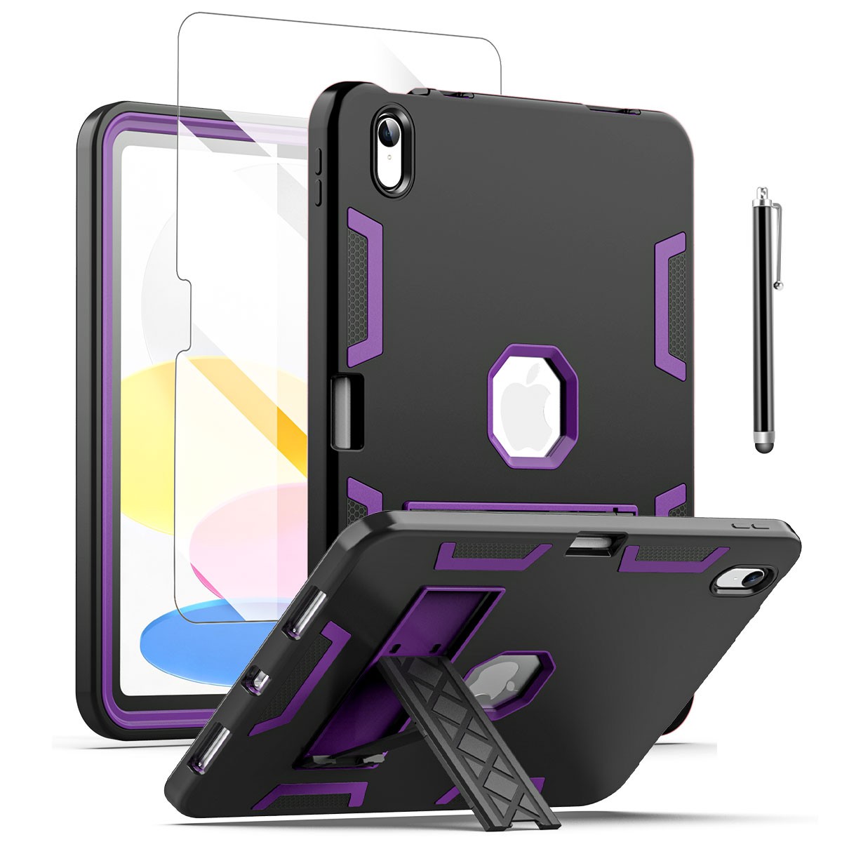 For Apple iPad A16 11″/ iPad 10th Generation Shockproof Heavy Duty Stand Cover