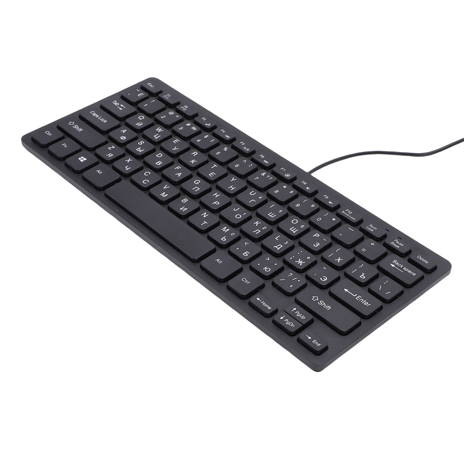 Russian Keyboard USB 78 Keys Plug And Play Proof Small Wired Keyboar KKJD
