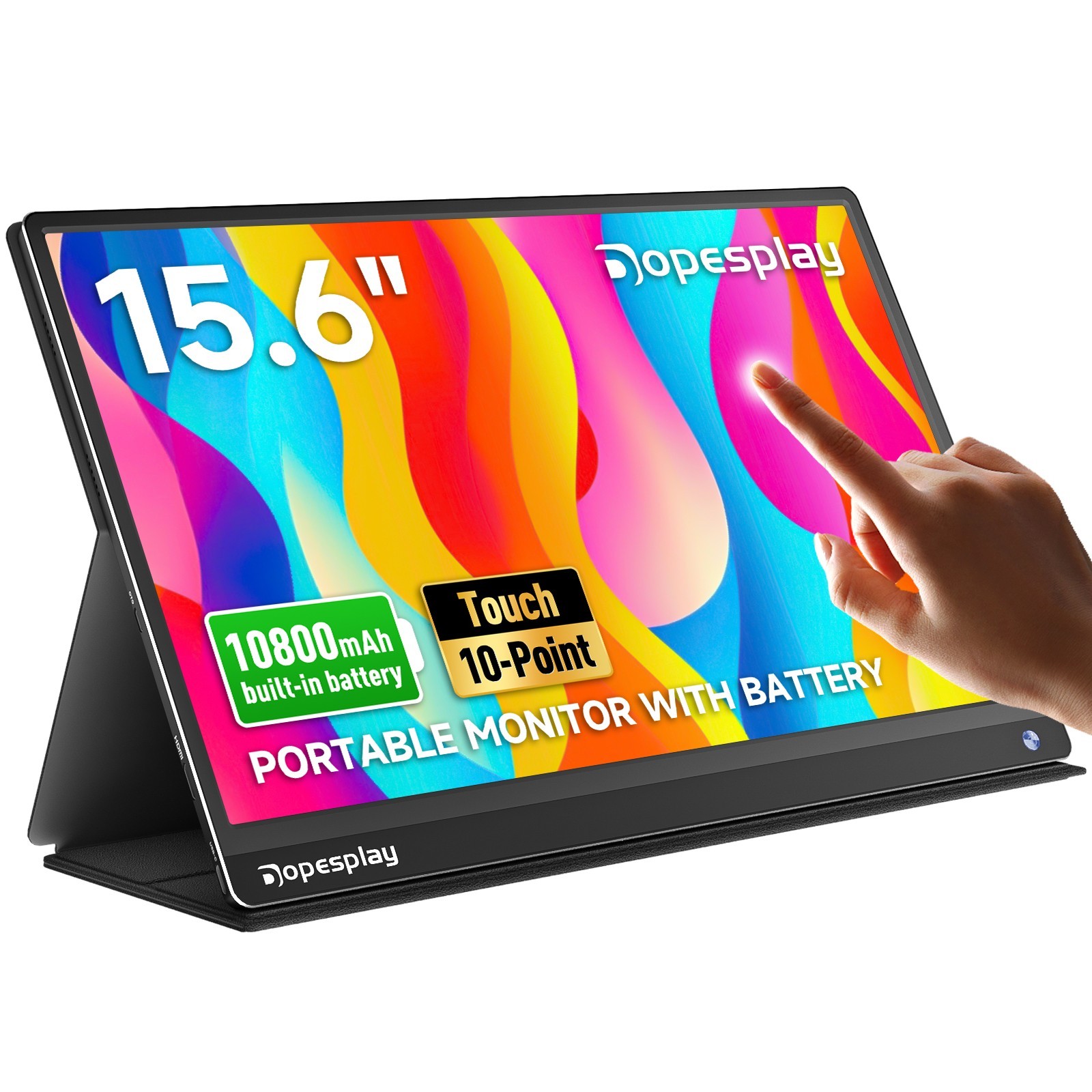 USED 15.6″ Portable Monitor 120Hz Touch Screen IPS LCD 1080P FHD 5000mAh Battery