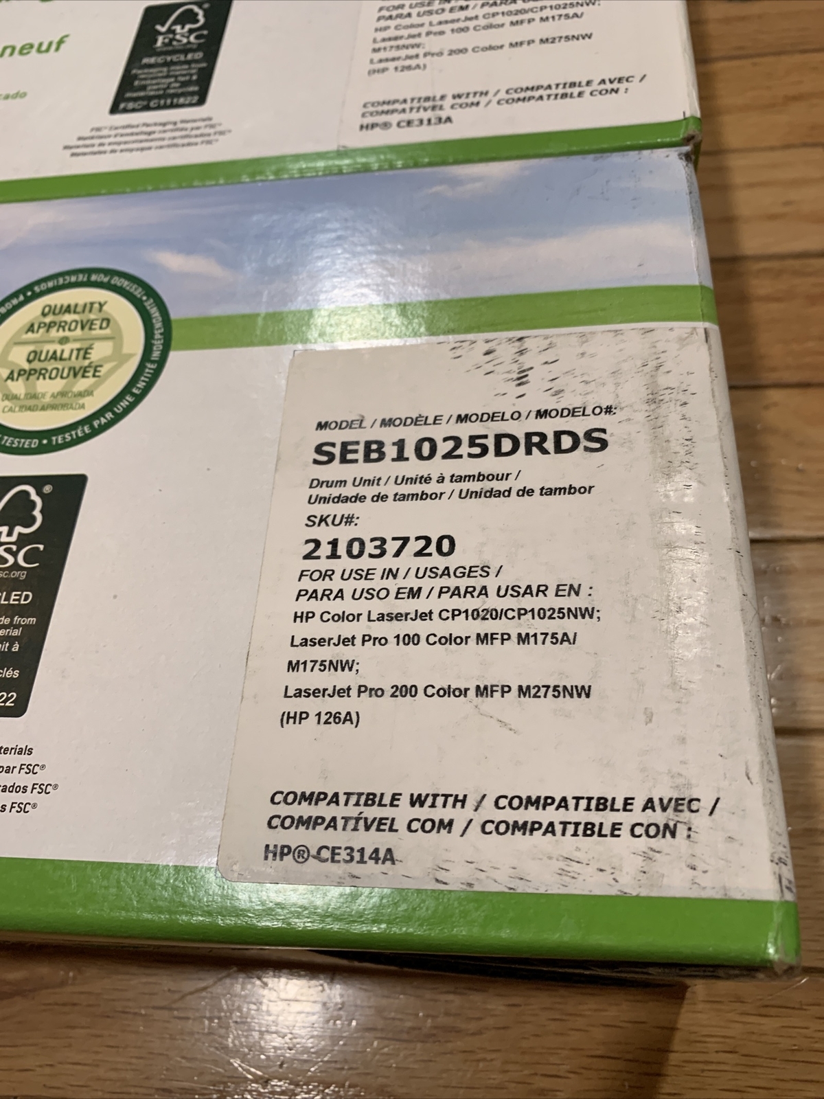 (3) HP CE312A CE313A CE314A Tri Color Toner Cartridges 126A Set NEW NIB Staples