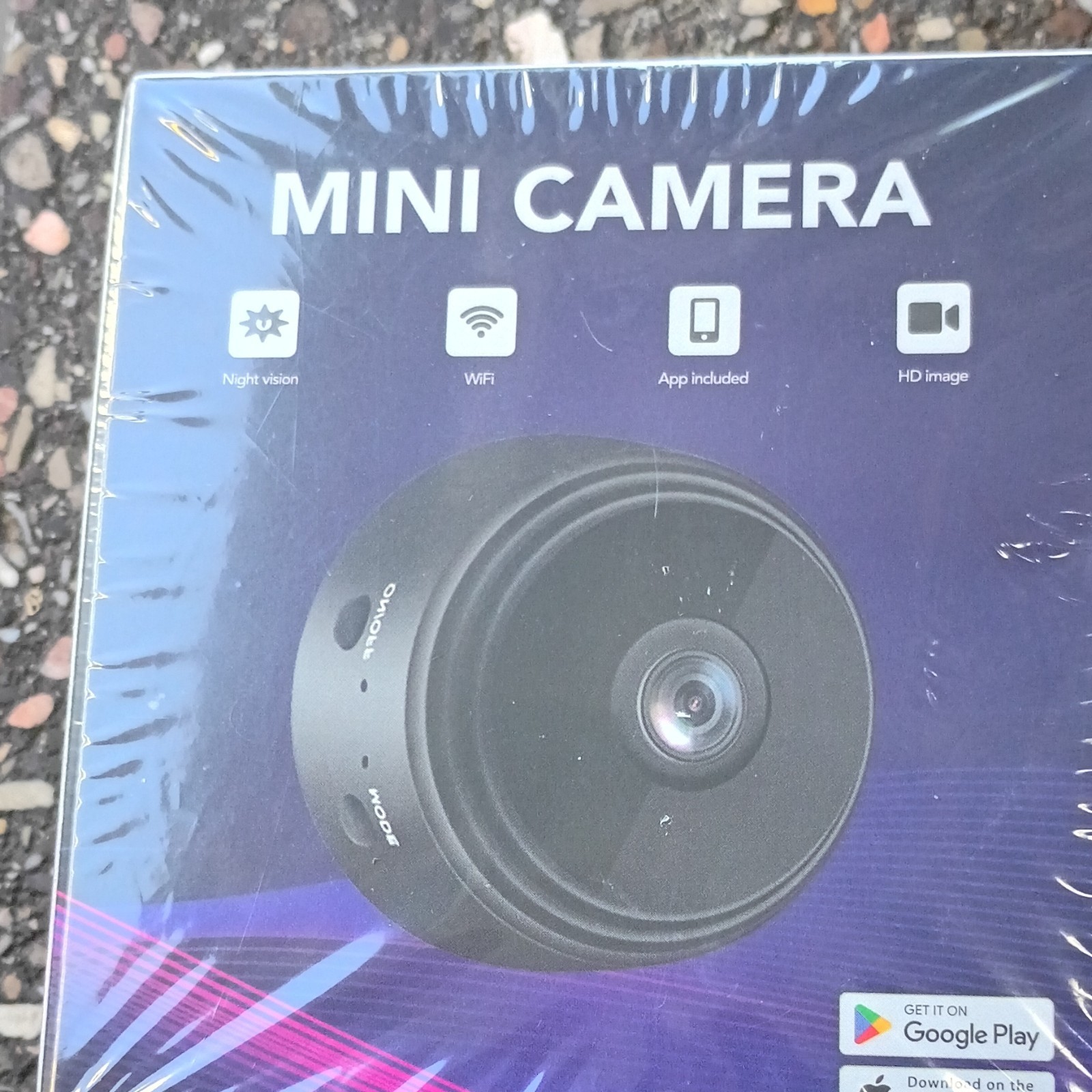 mini camera with app control and sd card