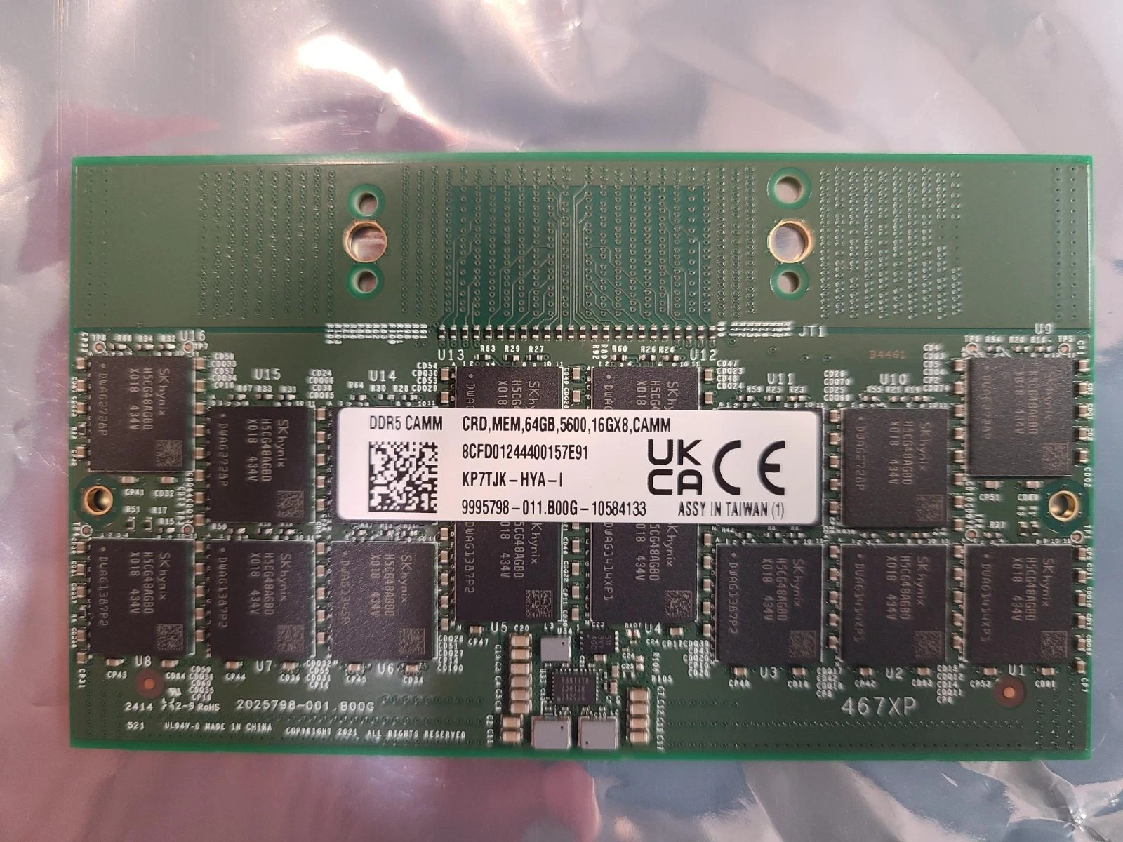 KP7TJK-HYA-I Dell 64GB DDR5 5600Mhz CAMM Module for Dell Precision