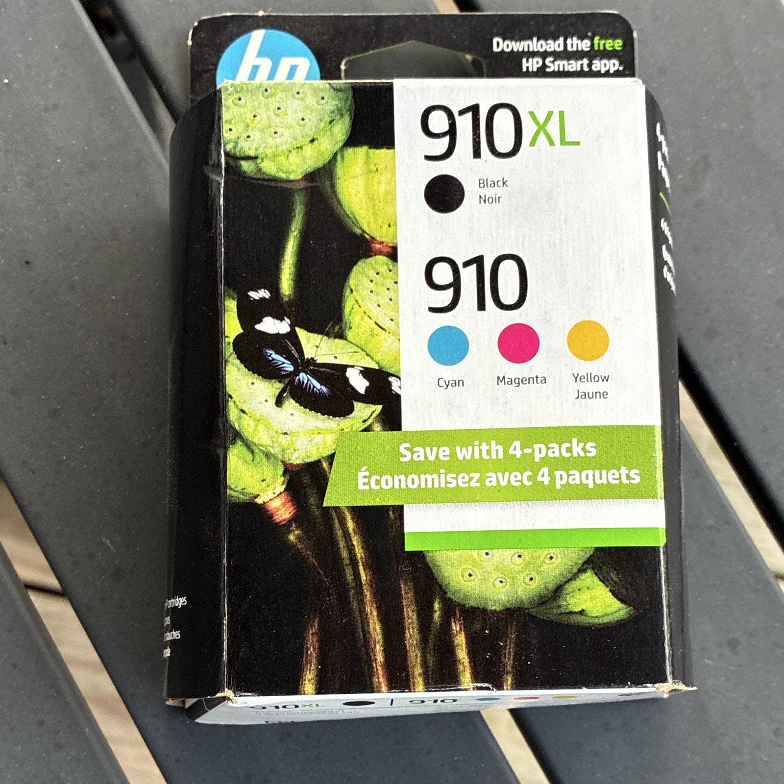 HP Genuine Original 910XL/910 Ink Cartridges 4-Pack Black Cyan Magenta Yellow
