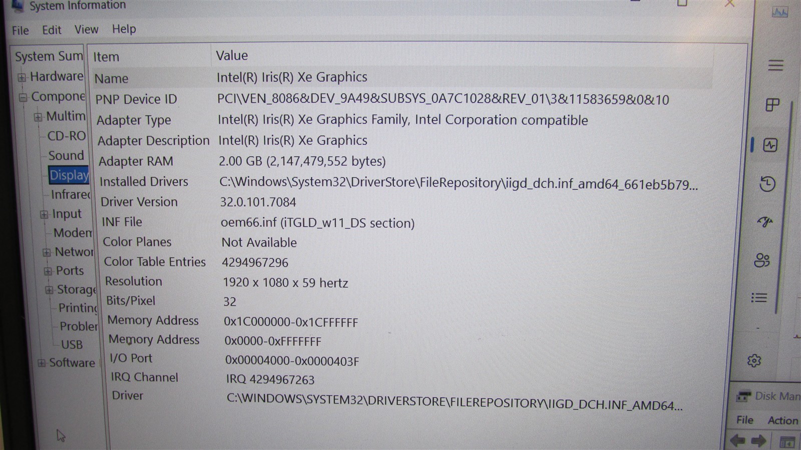 Dell Latitude 3520 i5-1145G7 2.6GHz 16GB RAM 256GB NVME 15.6″ W11P DMG/SPOTS/CAM
