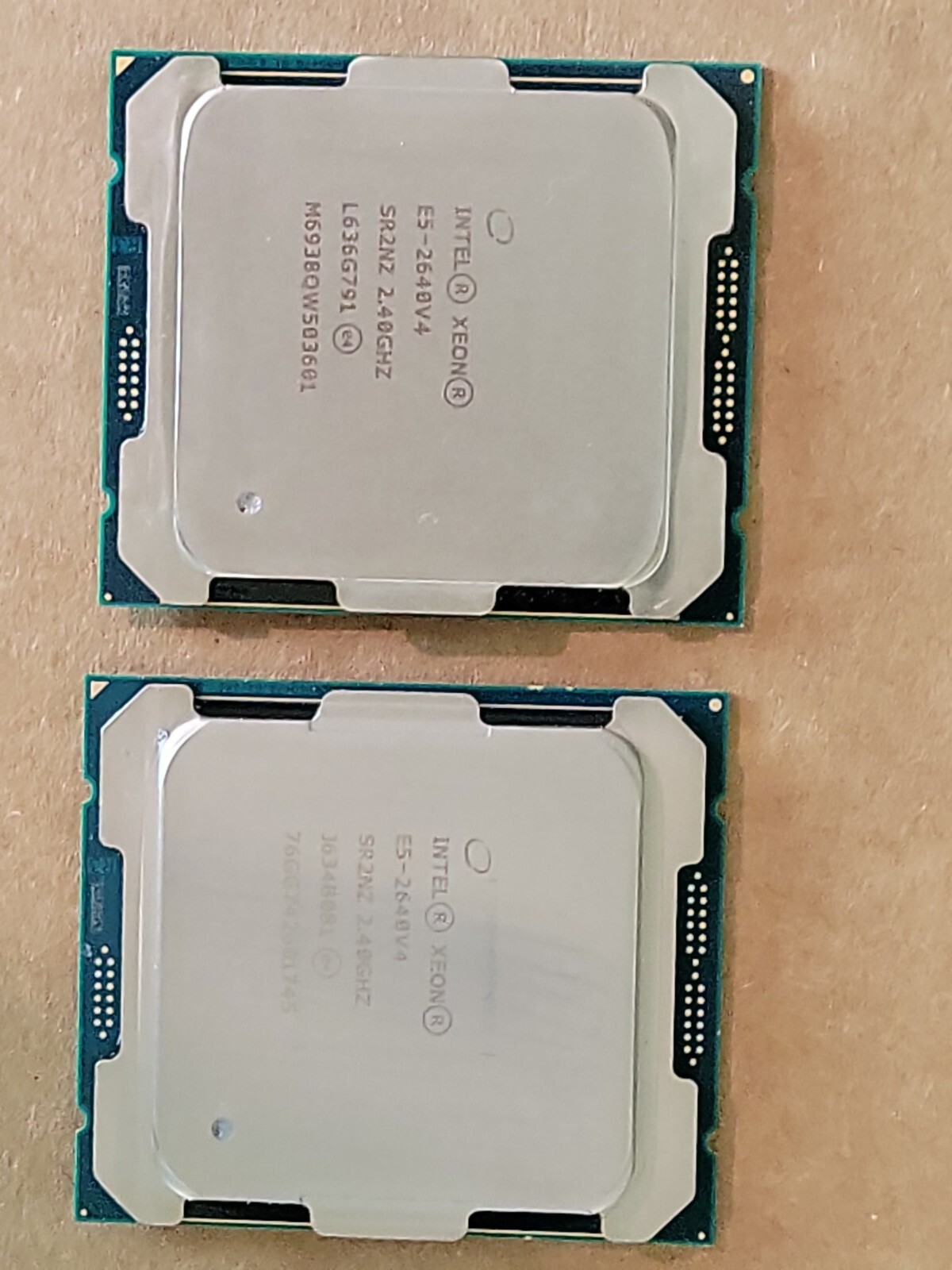 MATCHED PAIR INTEL XEON 10 CORE E5-2640 V4 @ 2.40GHz CPUs – SR2NZ