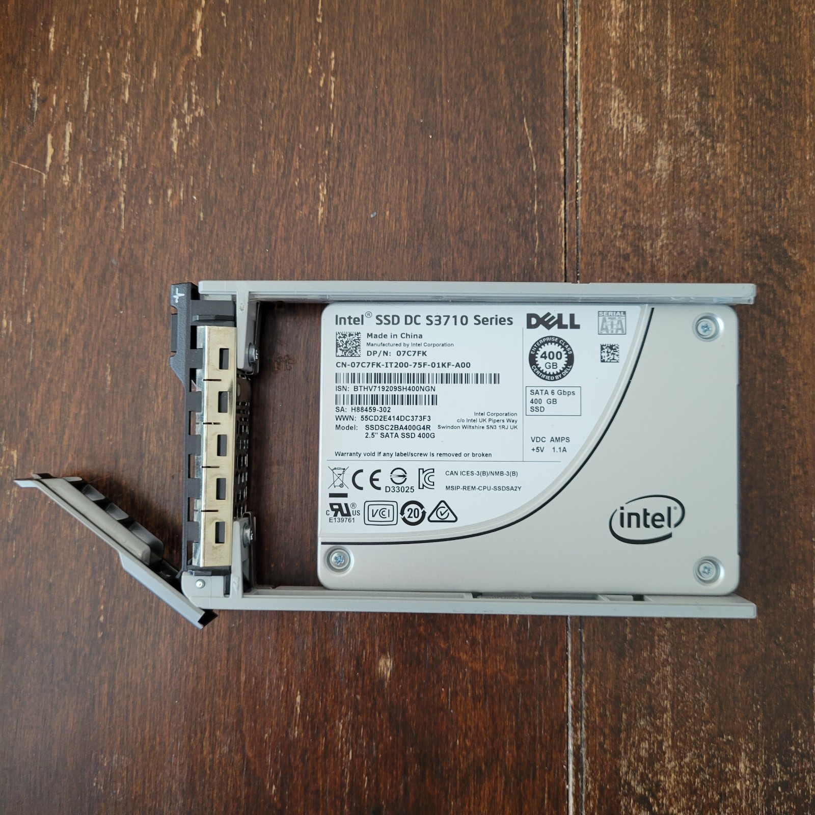 Intel Dell DC S3710 Series 400GB SSD MLC 2.5″ SATA SSDSC2BA400G4R -19209