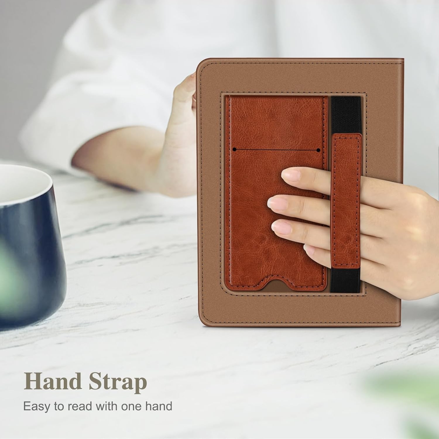 Case for 7″ Kindle Paperwhite (12th Gen 2024) Foldable Stand Cover w/ Hand Strap