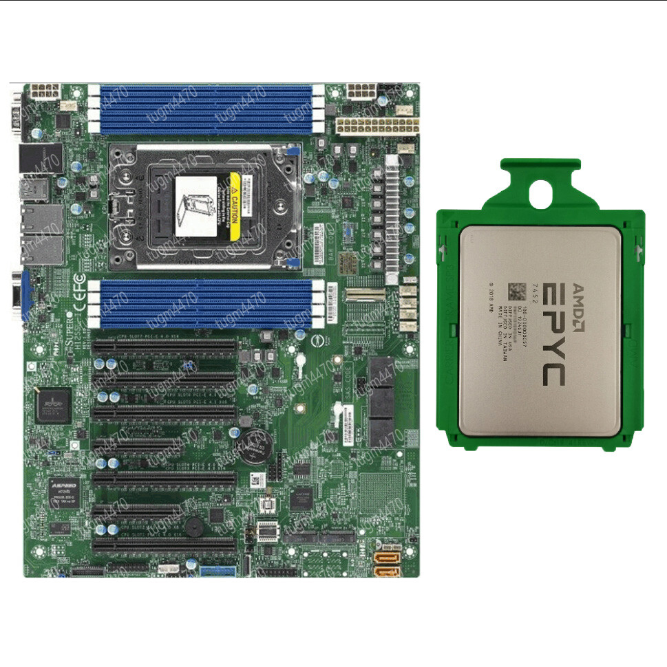 AMD EPYC 7452+Supermicro H12SSL-i 32cores 64threads 2.35 GHz motherboard+ CPU