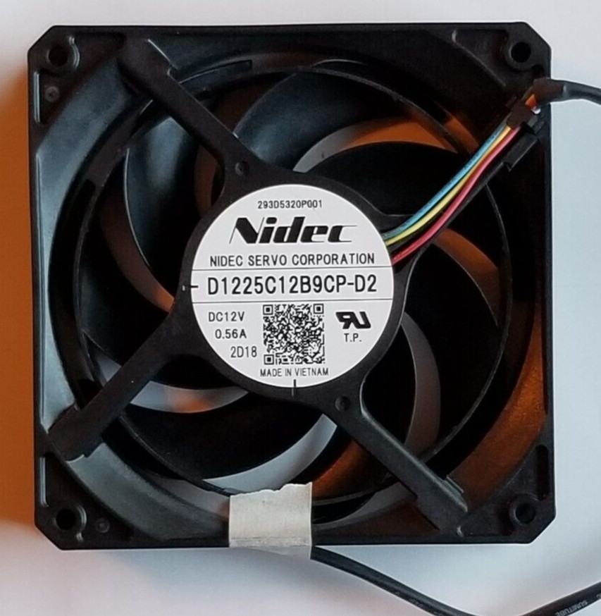 Nidec Case Cooling Fan /Servo Fan CORP D1225C12B9CP-D2 / DC12V 0.56a Never Used