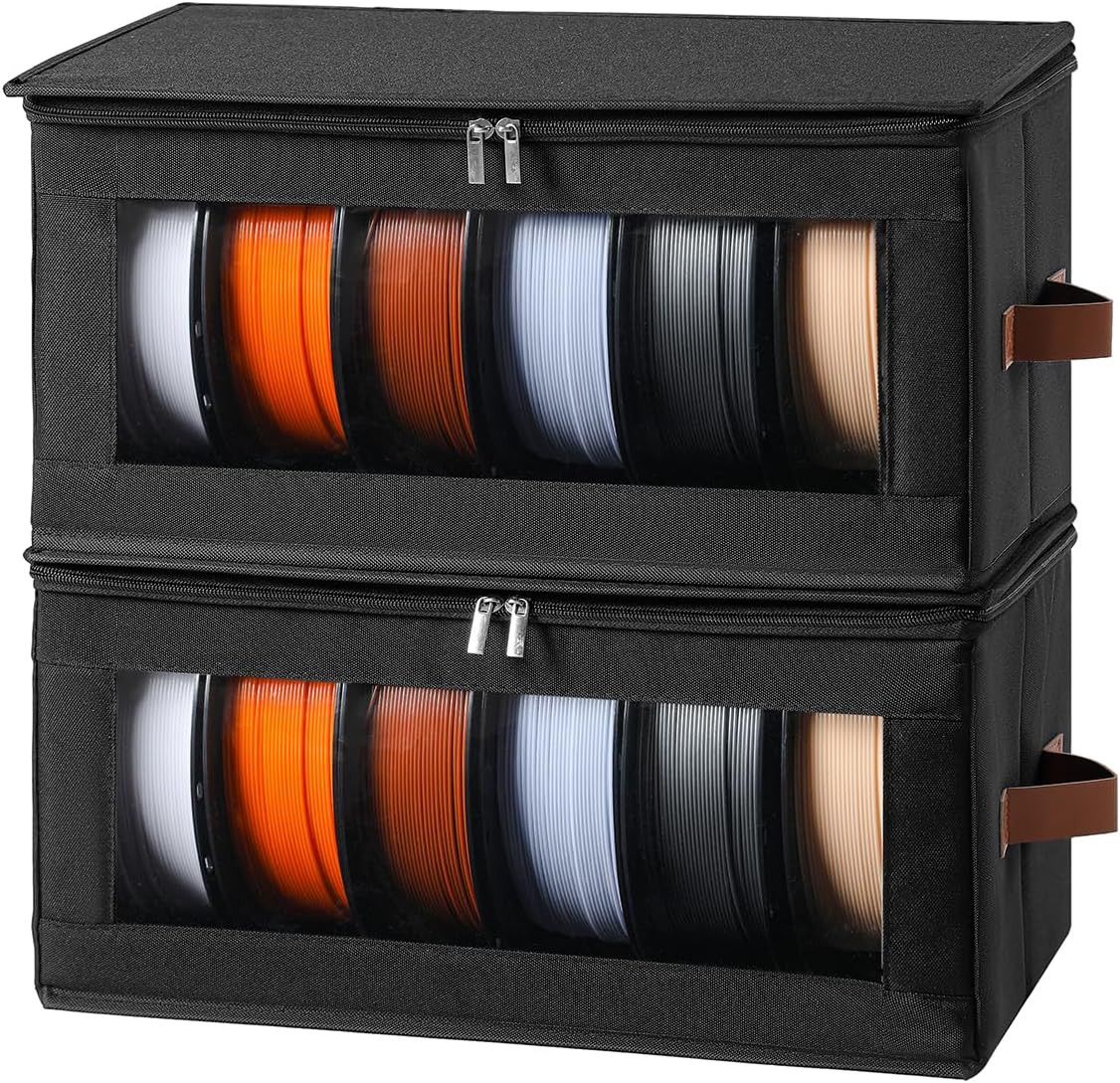 Filament Storage Box – 2 Pack 3D Printer Filament Storage Containers with Desicc