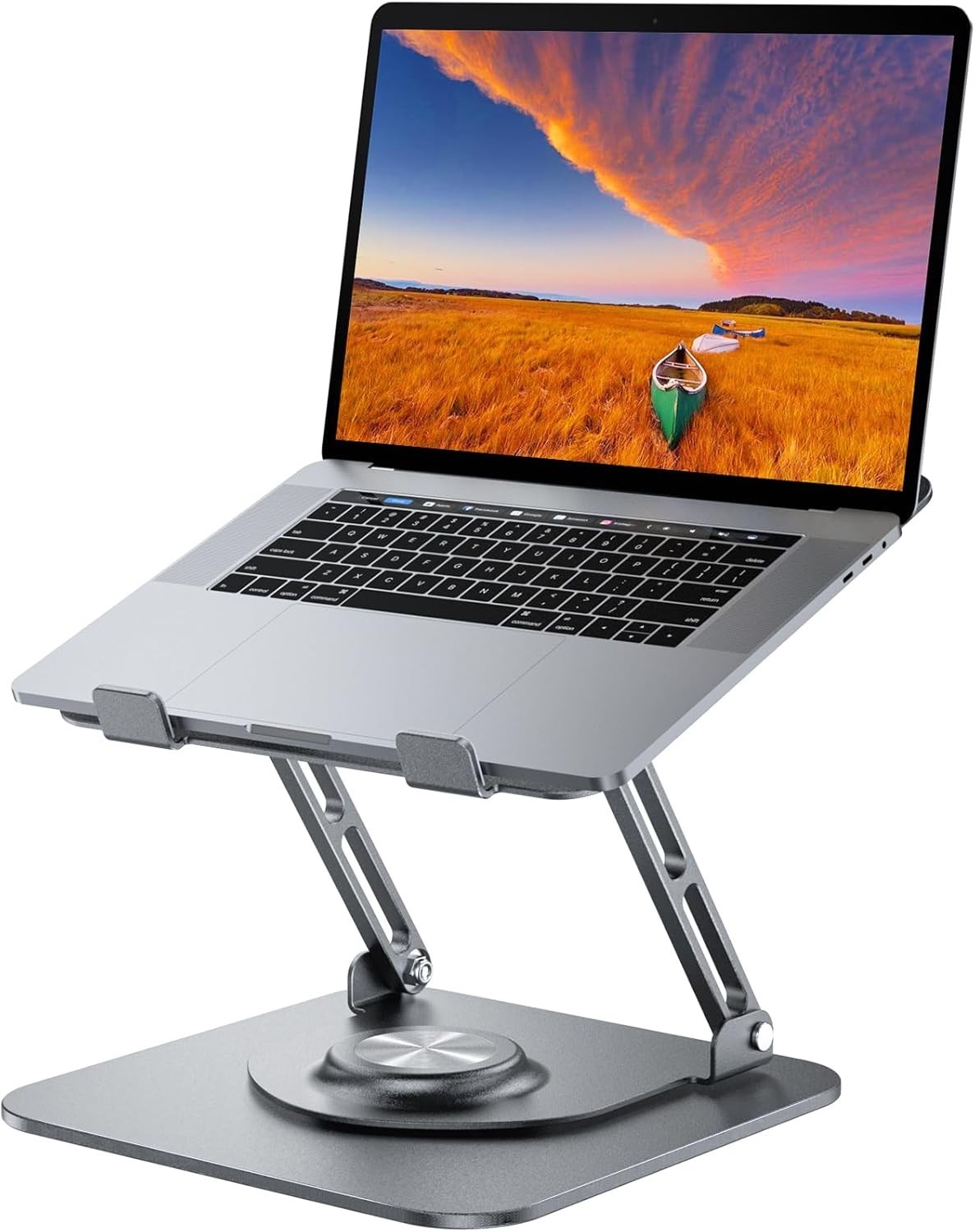 Laptop Stand for Desk, Adjustable Computer Stand with 360° Rotating Base, Erg…