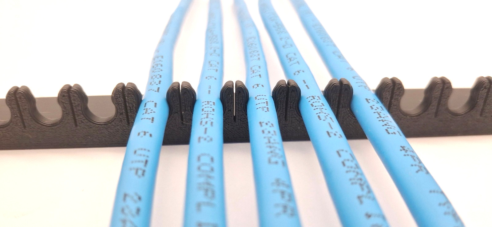 16-Wire Ethernet Cable Comb – Cable Organizer (5 pack)