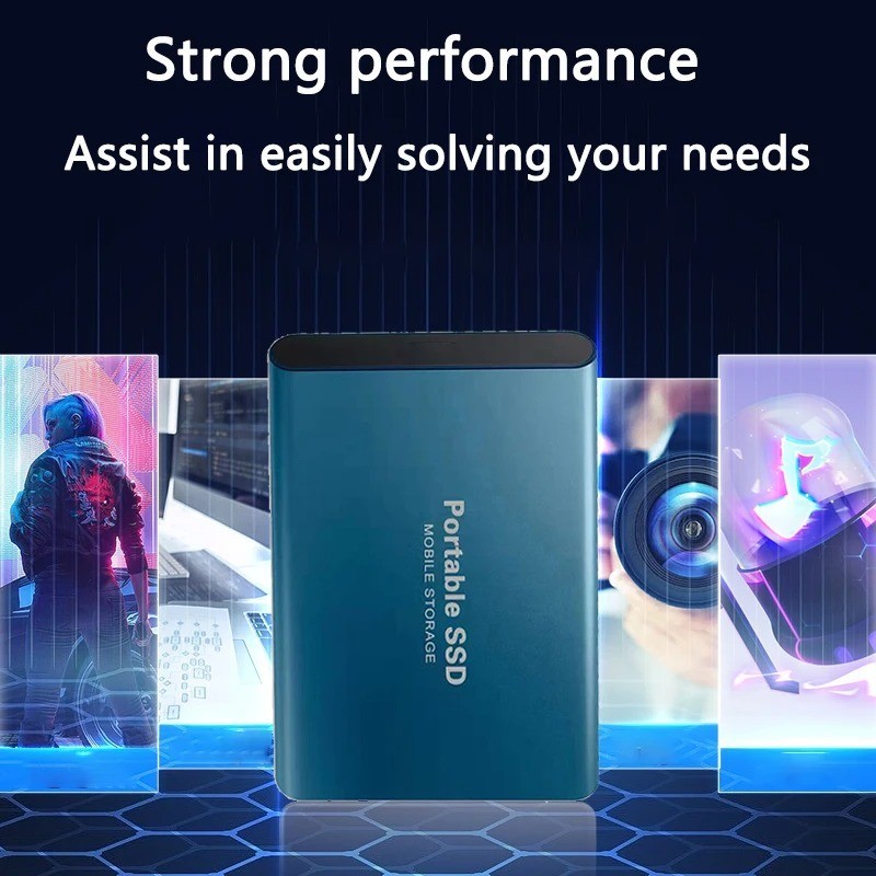 Portable External SSD 2TB USB 3.1 High Speed Hard Drive for PC Laptop Mac