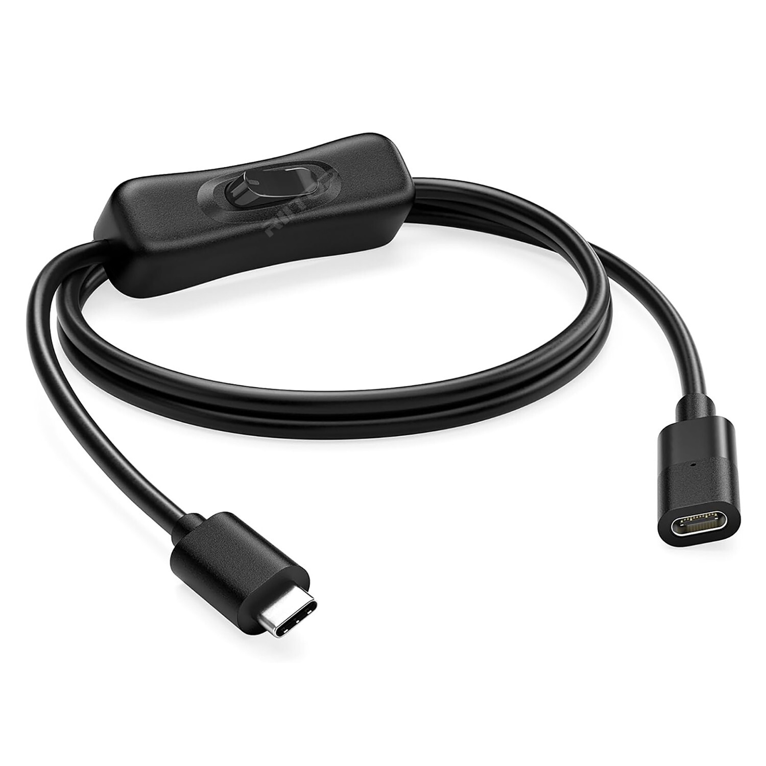 USB Type-C Male to Female Extension Cable with ON/OFF Switch Video/Data/Charging