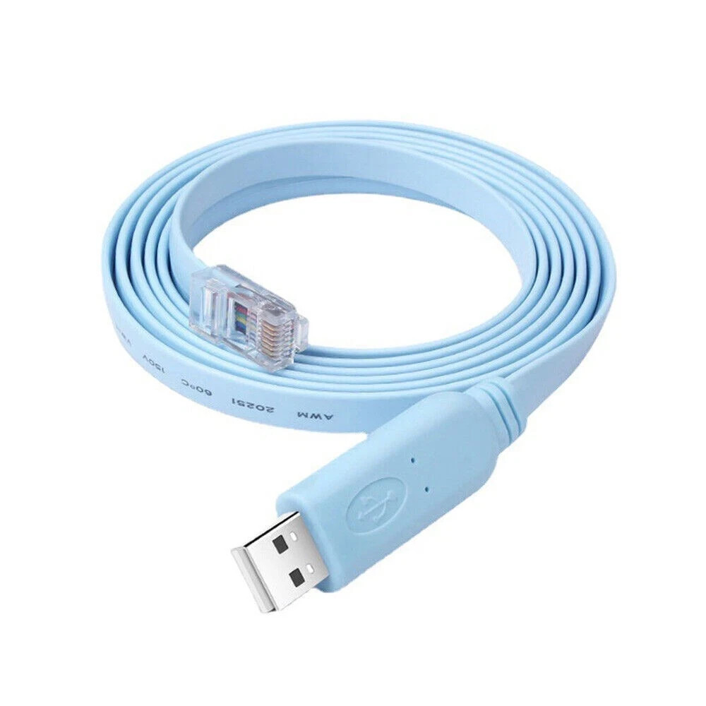 USB to RS232 Serial to RJ45 CAT5 Console Adapter Cable for Cisco Routers FTDI-US