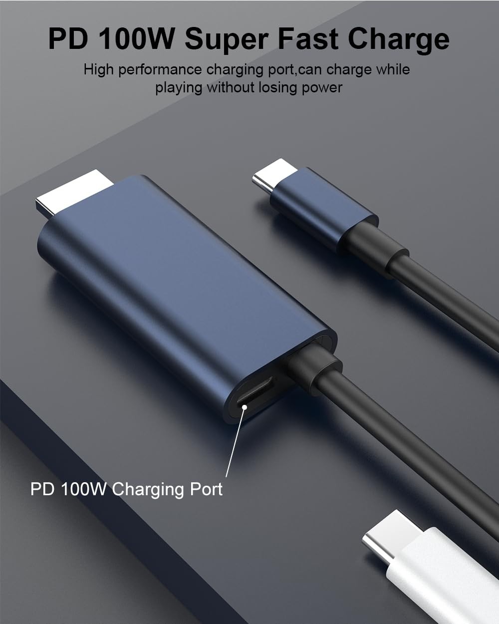 4K USB C to HDMI Adapter for Gaming Consoles – 00W Charging Included