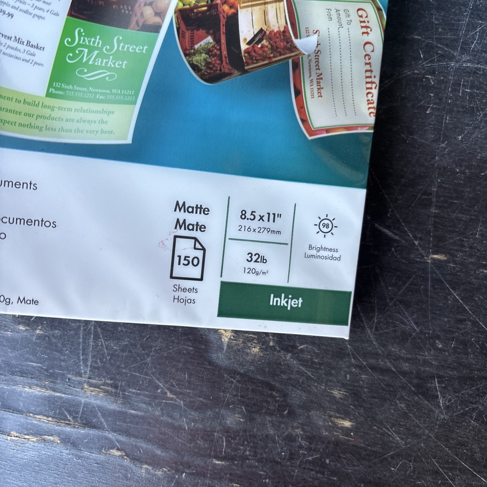 HP Premium Presentation Paper Inkjet Matte 150 Sheets 8.5×11″ 32lb 120g Q5449A