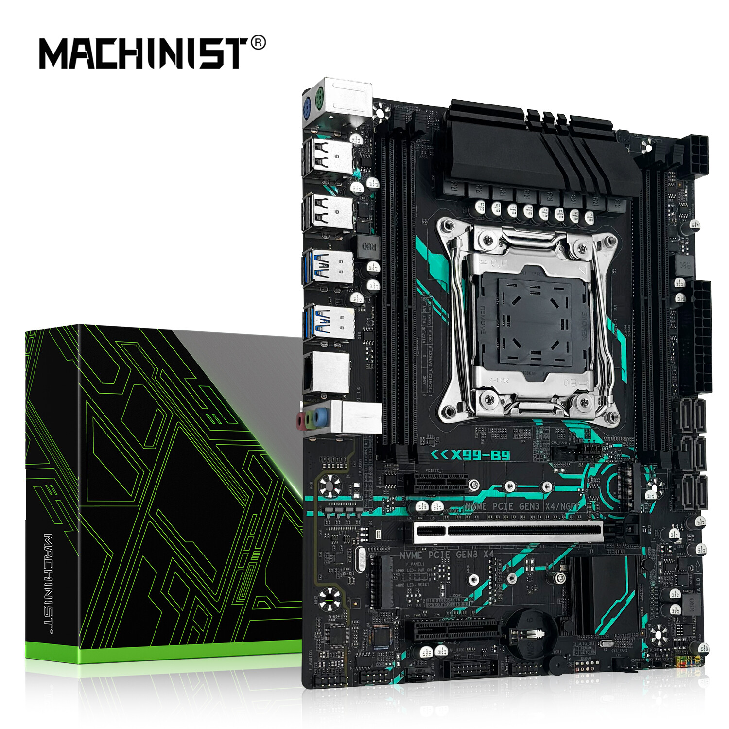 MACHINIST X99 B9 Gaming Motherboard LGA 2011-3 DDR4 Micro ATX for Intel Xeon CPU