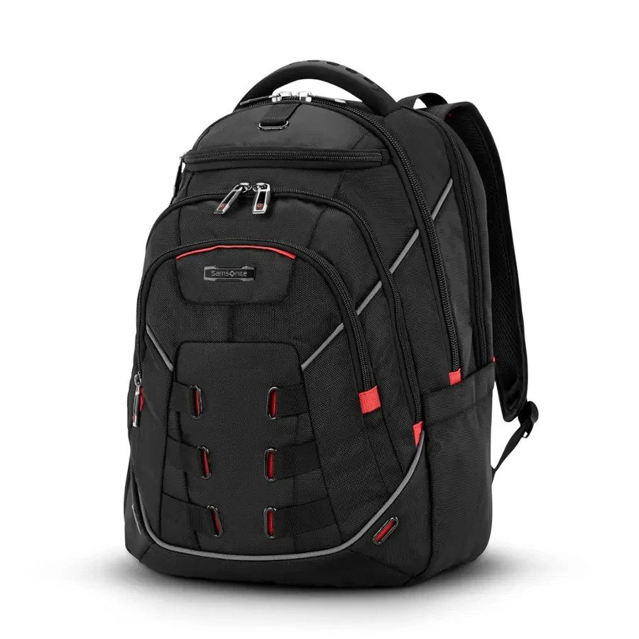 NEW Samsonite Tectonic X , 17″ Laptop Backpack – Black/Red (19″ x 13″ x 8″)