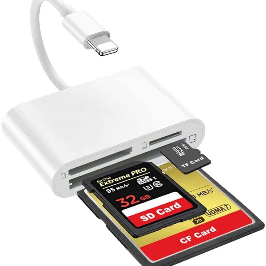 SD CF TF Card Trail Camera Viewer Sd Memory Card Reader Adapter For iPhone iPad