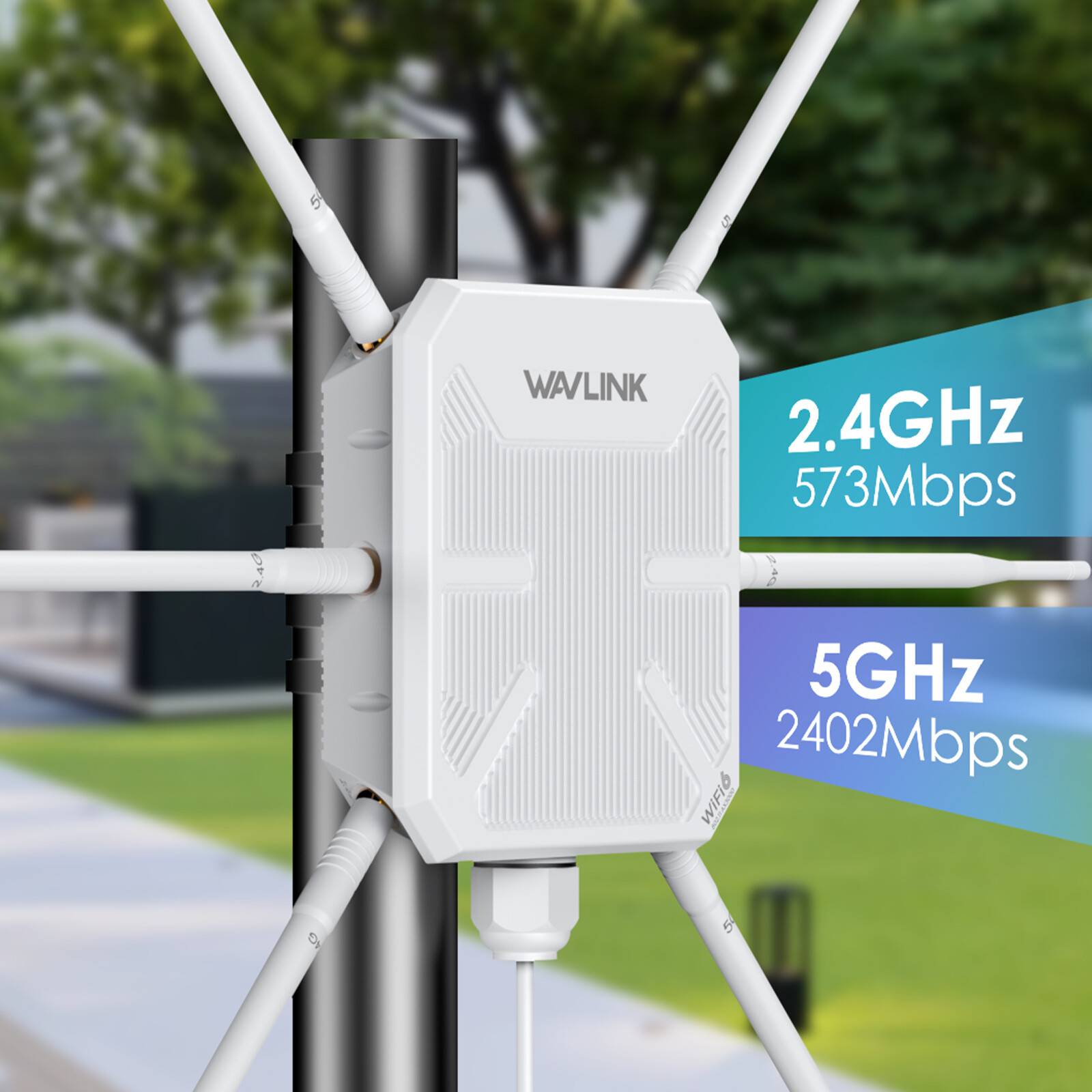WAVLINK 2 PCS AX3000 WiFi6 Outdoor Extender Mesh WIFI Router Repeater for Farm