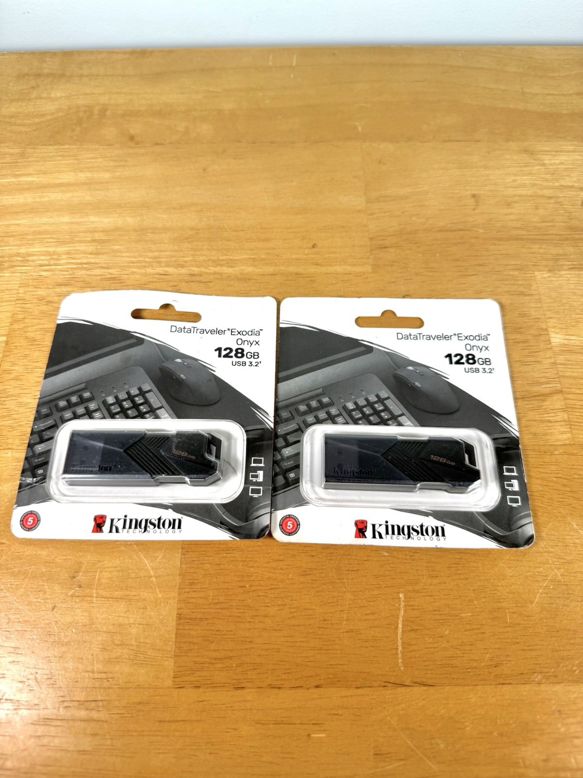 Two(2) Kingston DataTraveler Exodia Onyx Flash Drives 3.2 USB 128GB Memory
