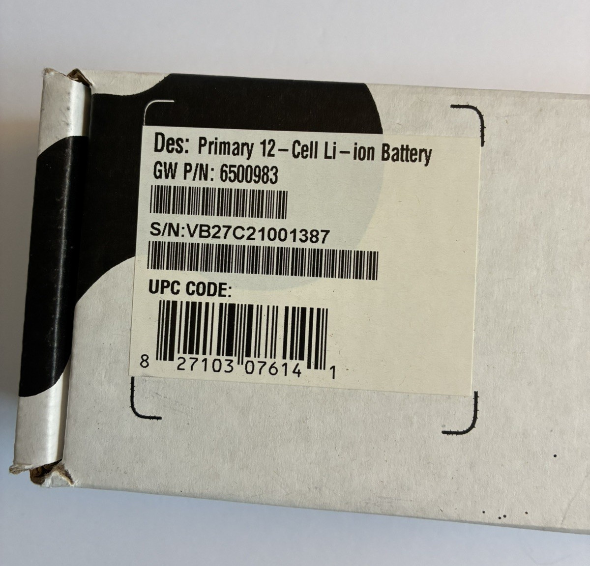 Sealed NOS 2005 Prim 12 Cell Li-ion Gateway Battery #6500983 14.8V Capacity NEW