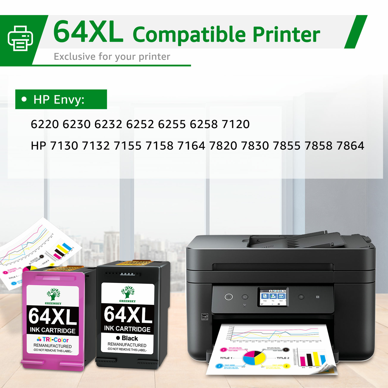 High Yield Ink Combo Black Color 60XL 61XL 62XL 63XL 64XL 65XL 67XL For HP Lot