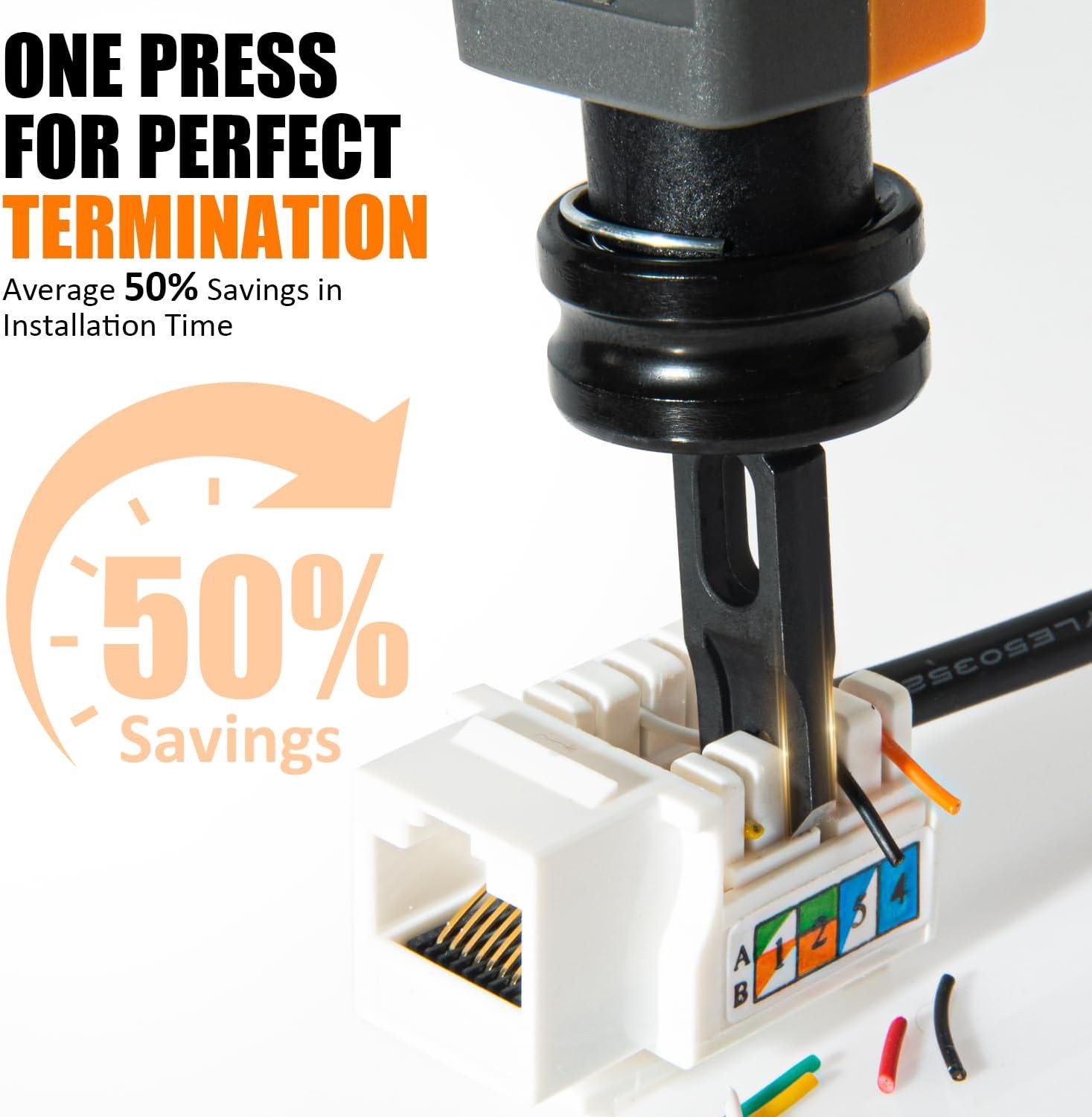 110 Punch Down Tool, Smooth-Cutting, Durable, Easy-to-Use Keystone Punch Down To