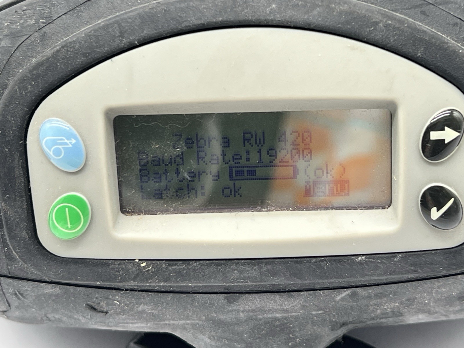 Zebra RW420 Wireless Mobile Printer-No Power Supply