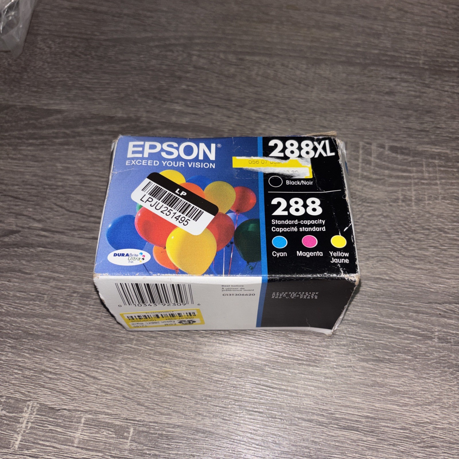 Genuine Epson 288XL Black 288 Cyan Magenta Yellow Ink Set 02/2025 Sealed Box