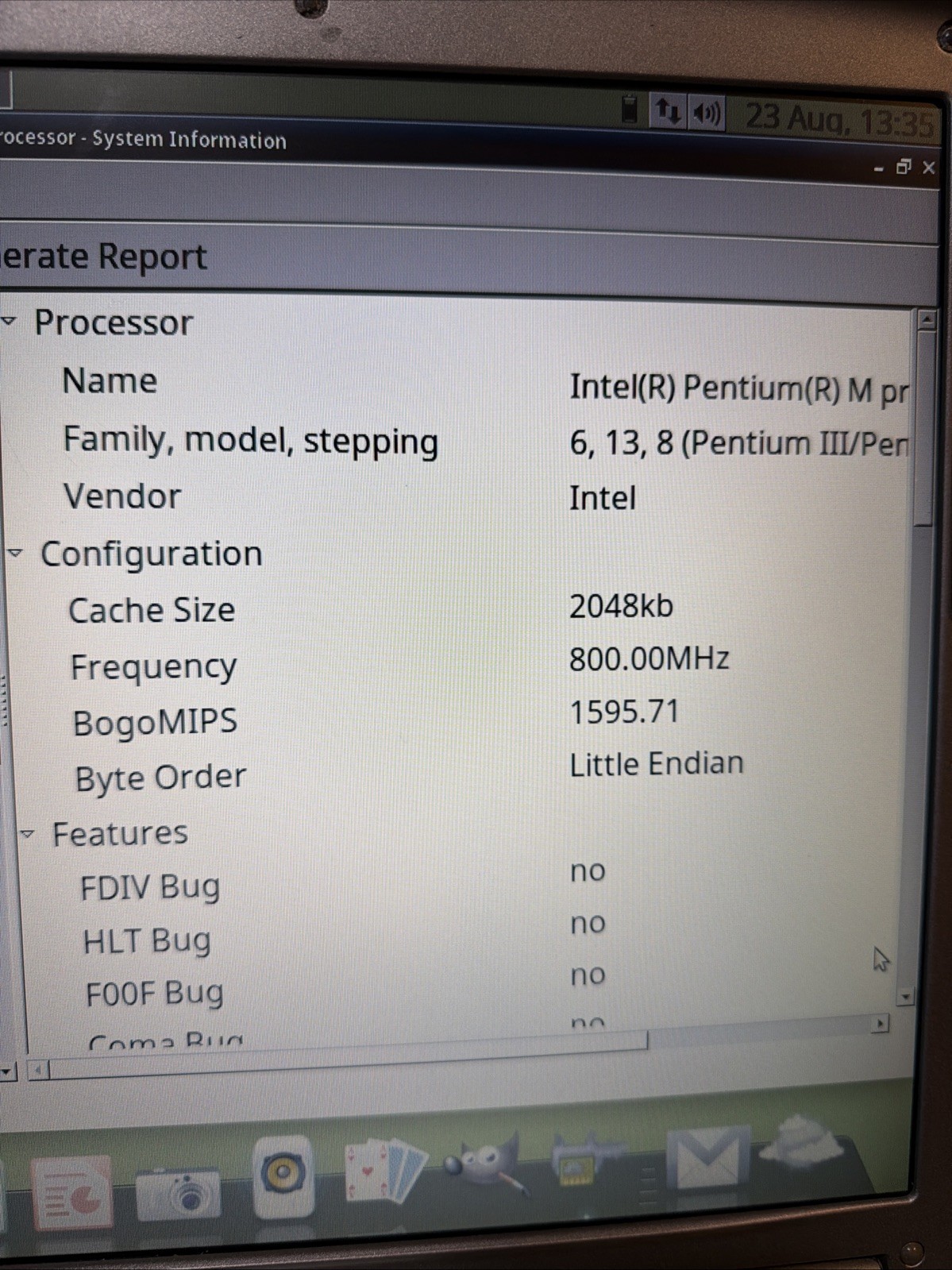 Dell Latitude D610 14” Laptop Intel Pentium M Processor Charger Working Computer