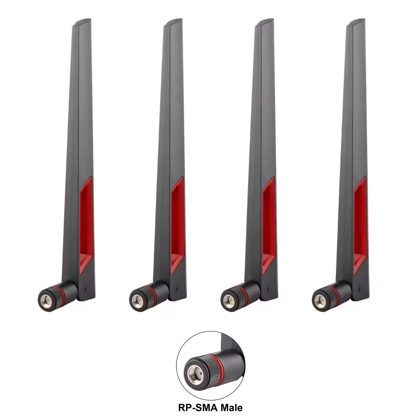 2 – 4 Pack High Gain Gaming 6Ghz Tri-Band Antenna for WiFi Wireless Card Router