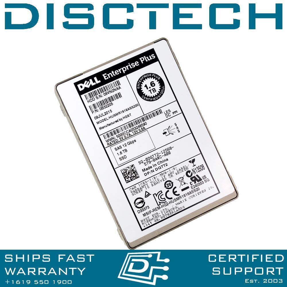 Dell Compellent DGTT2 HGST Hitachi 0B32205 HUSMR1616ASS200 1.6TB 12Gbps SAS SSD