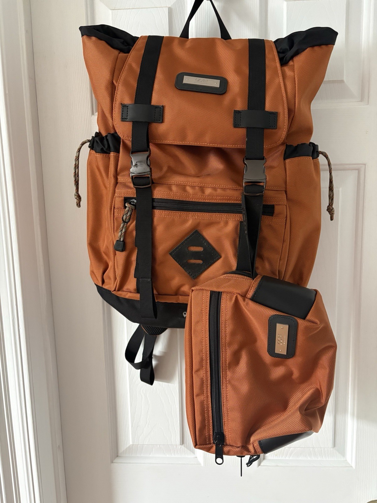 Gobi Texas Orange Backpack W/Travel Kit Absolutely Perfect See Description