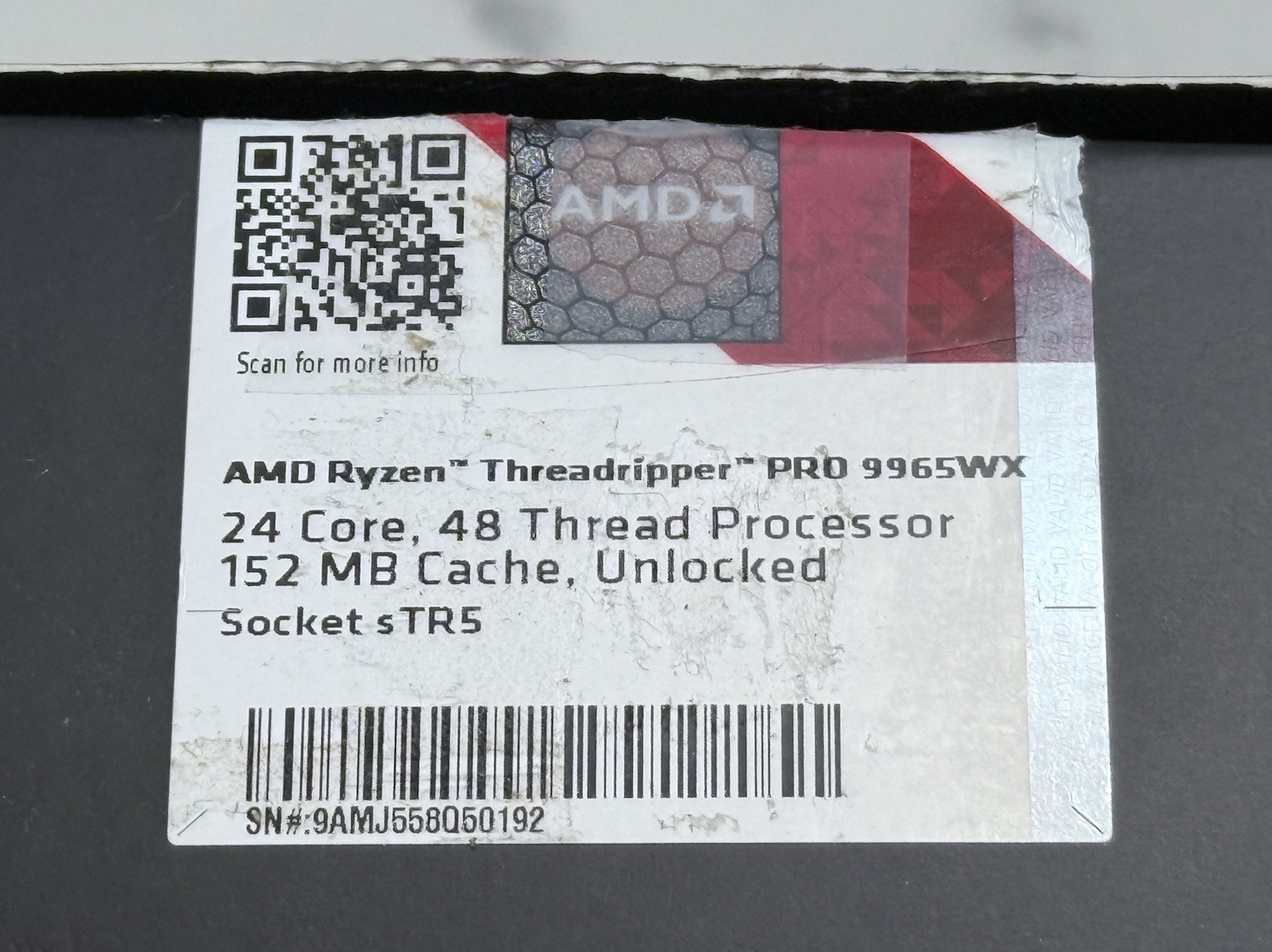 AMD Ryzen Threadripper PRO 9965WX 24 Core 48 Thread Socket sTR5 4.2GHz UNLOCKED