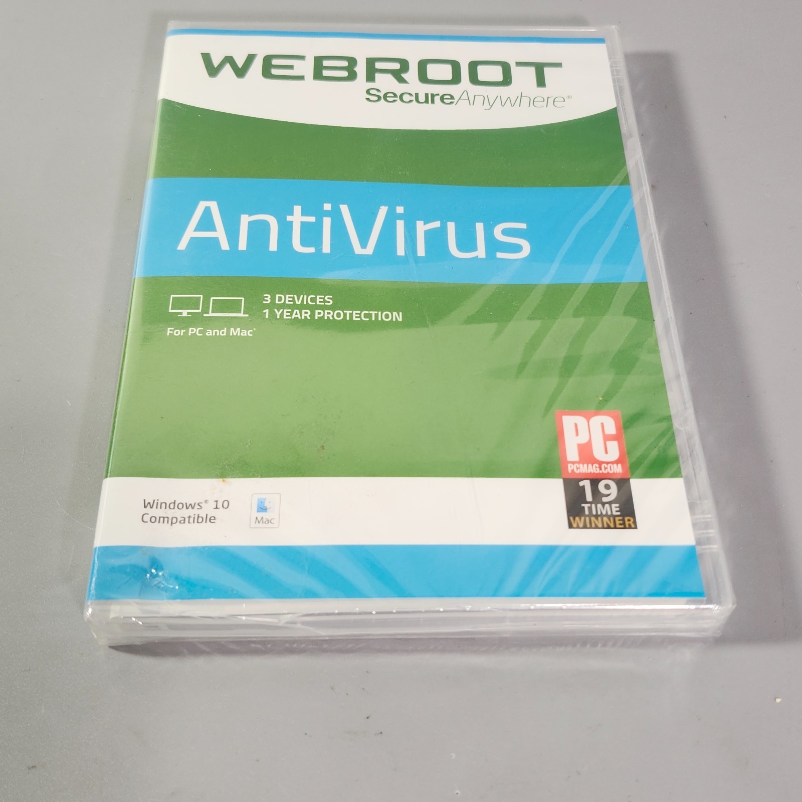 WebRoot Antivirus Virus Malware Protection CD-ROM for Windows 10 PC MAC 3-Device