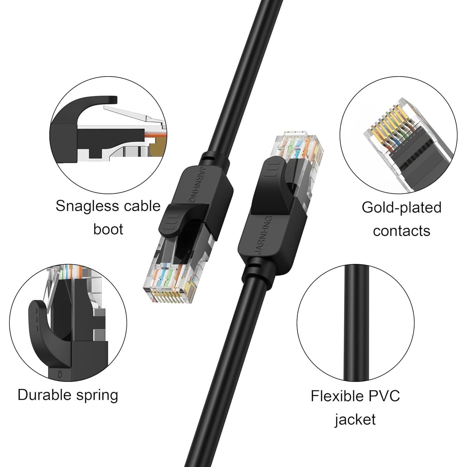 Cat 6 Outdoor Ethernet Cable 100 ft Adoreen Gbps Heavy Duty Internet Cable