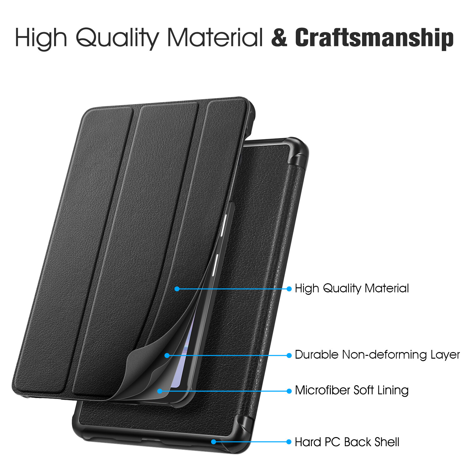 Case for Samsung Galaxy Tab A 8.4 2020 SM-T307 Slim Shell Smart Hard Cover Stand