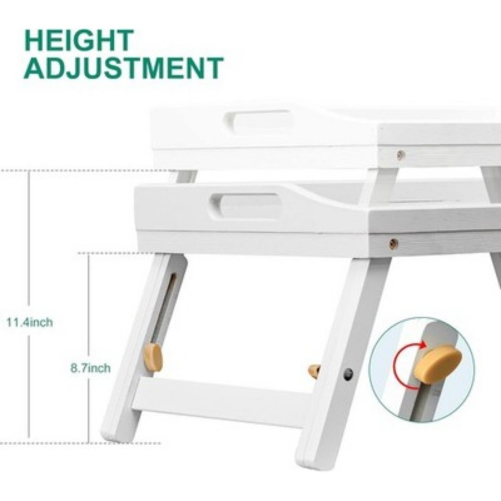 Laptop Tray Lap Desk Stand Foldable Bed Table Notebook Tray Cup Slot Adjustable
