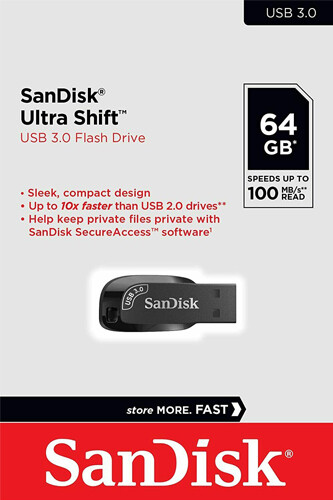 SANDISK ULTRA SHIFT 256GB 128GB 64GB 32GB USB 3.0 Flash Pen Drive 100MB/s LOT T
