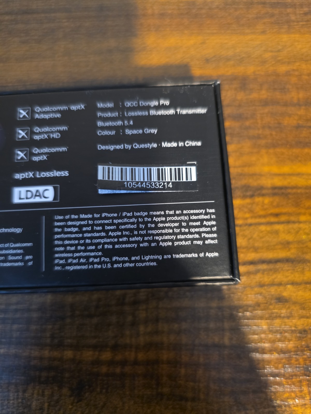 Questyle QCC Dongle Pro – MFi Certified USB-C Bluetooth Audio Adapter with LDAC