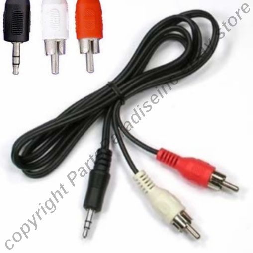 Lot10 short 3ft 3.5mm, 1/8″Stereo Male~Dual RCA~M Audio/IPOD/MP3 Cable/Cord/Wire