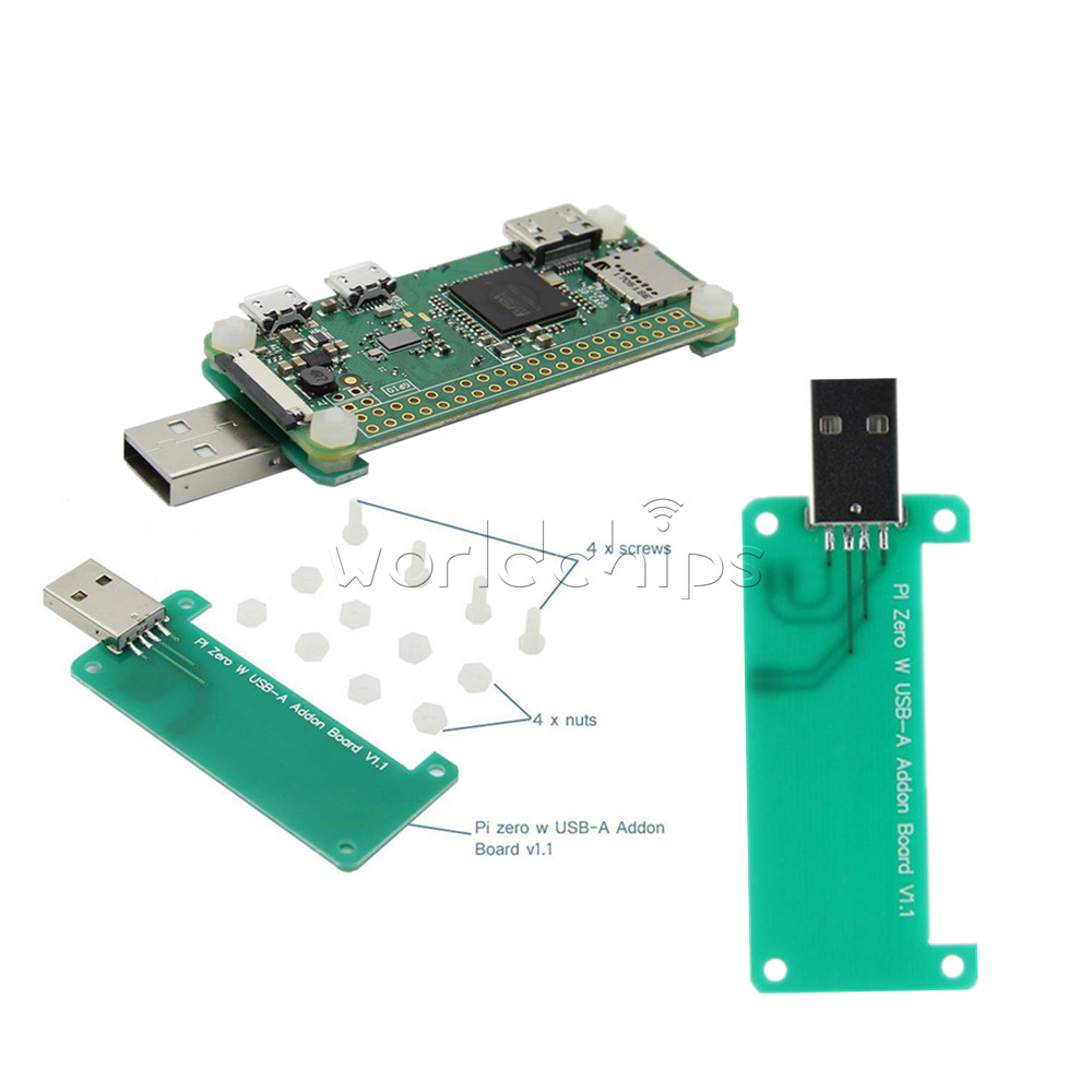 For Raspberry Pi Zero W Zero USB-A Addon Board USB Connector V1.1 RPi0 Adapter