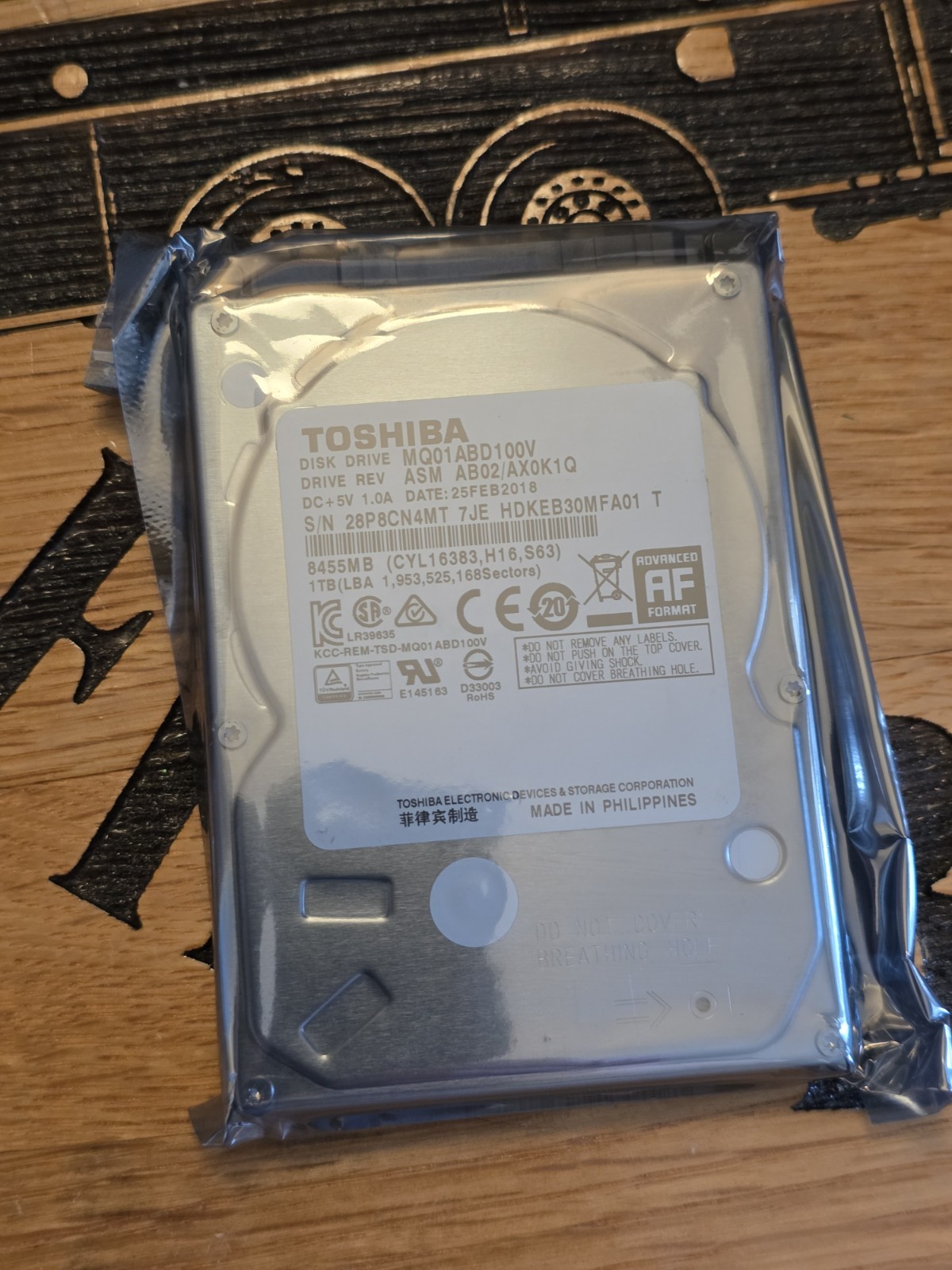 TOSHIBA 1TB 5400RPM SATA 3.0Gb/s 2.5in Internal Laptop Hard Drive MQ01ABD100V