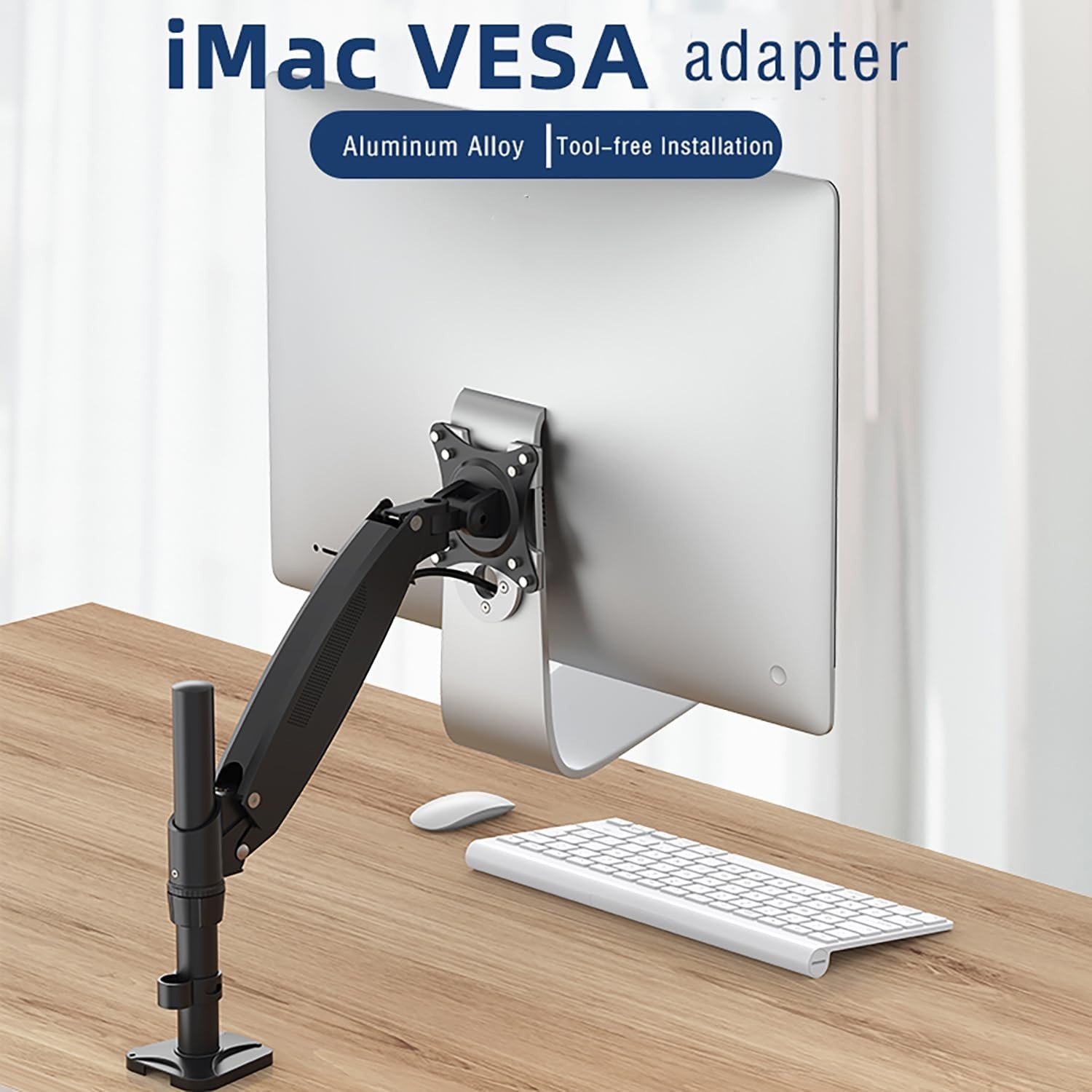 iMac VESA Mount Adapter for Pre-2021, with 75×100 mm – For Monitor Arm Mounting