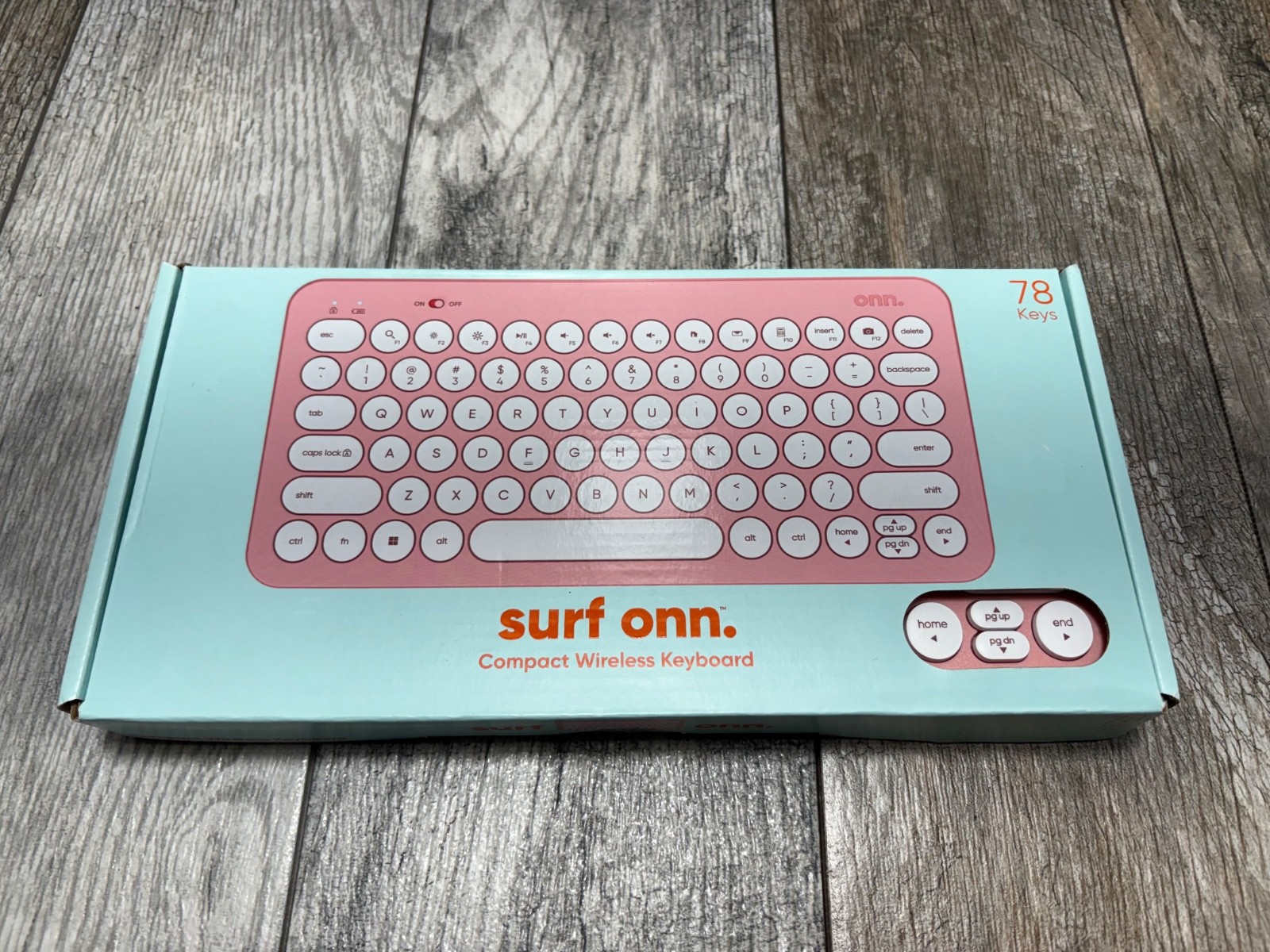 Surf Onn 78 Keys Compact Wireless Keyboard Damaged Box Pink Keyboard