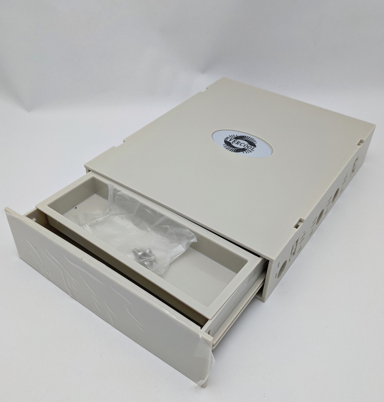 NEW Beige Computer 5.25″ Drive Bay Storage Drawer Box Tray for DVD/Blu-Ray disc